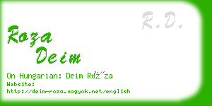 roza deim business card
